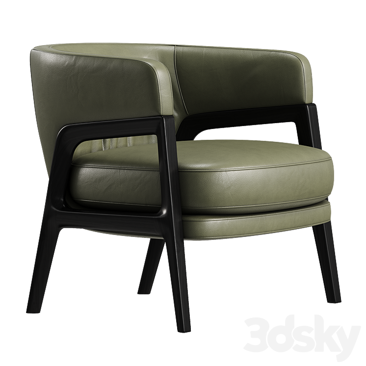 Duo Armchair by Paltrona Frau 3DS Max Model - thumbnail 2