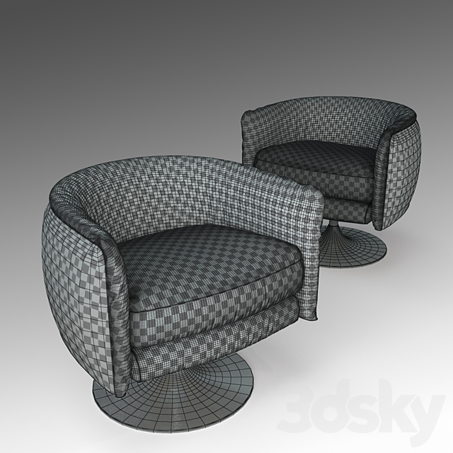 D’Urso Swivel Chair 3DSMax File - thumbnail 3