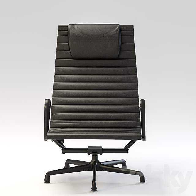 Eames Aluminum Group Chairs 3DS Max Model - thumbnail 2