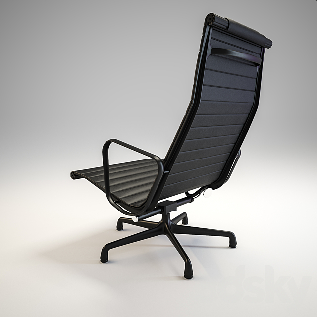 Eames Aluminum Group Chairs 3DS Max Model - thumbnail 3