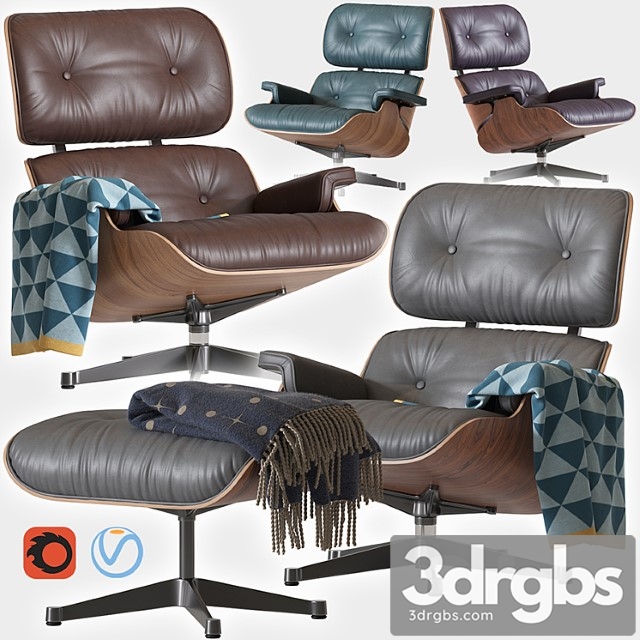 Eames Lounge Chair 1 3dsmax Download - thumbnail 1