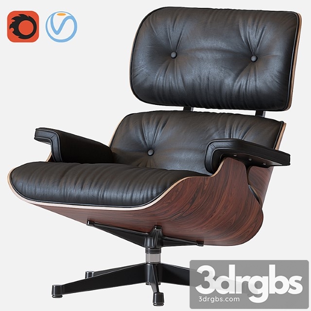 Eames Lounge Chair 2 3dsmax Download - thumbnail 1