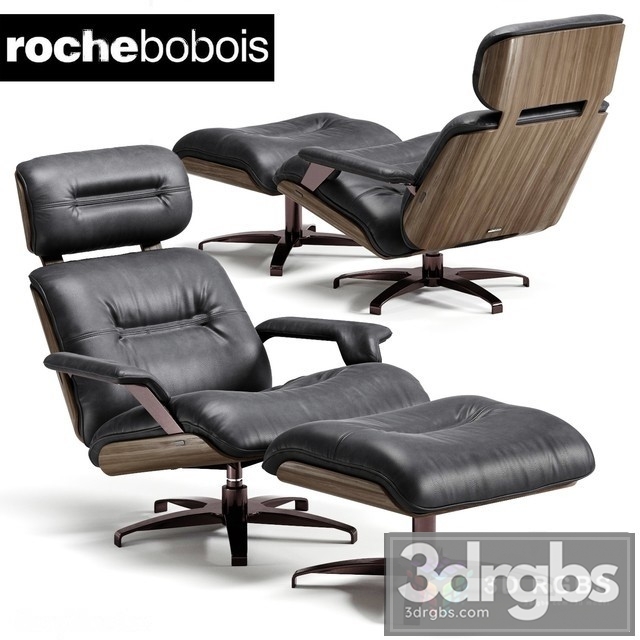 Eames Lounge Rochebobois 3dsmax Download - thumbnail 1