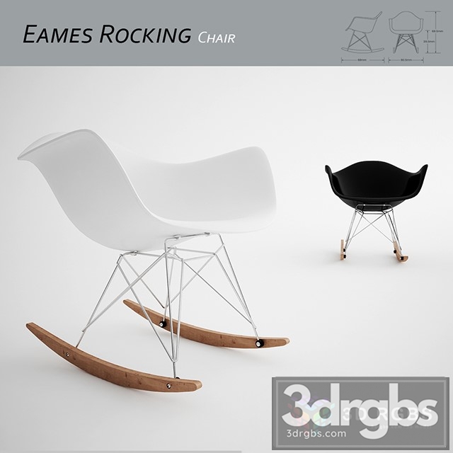 Eames Rocking Chair 3dsmax Download - thumbnail 1