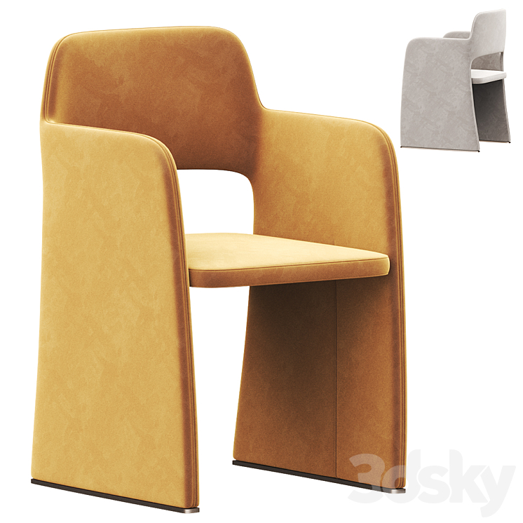 ECHO Chair with armrests By CAMERICH 3DS Max Model - thumbnail 1