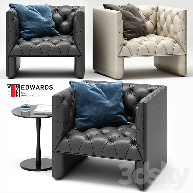 Edwards armchair 3ds Max - thumbnail 1