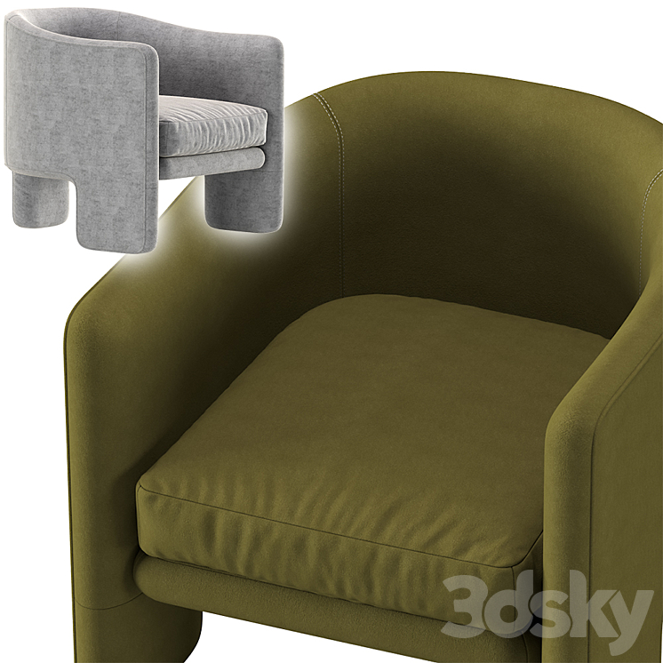 Effie Tripod Chair 3DS Max - thumbnail 2