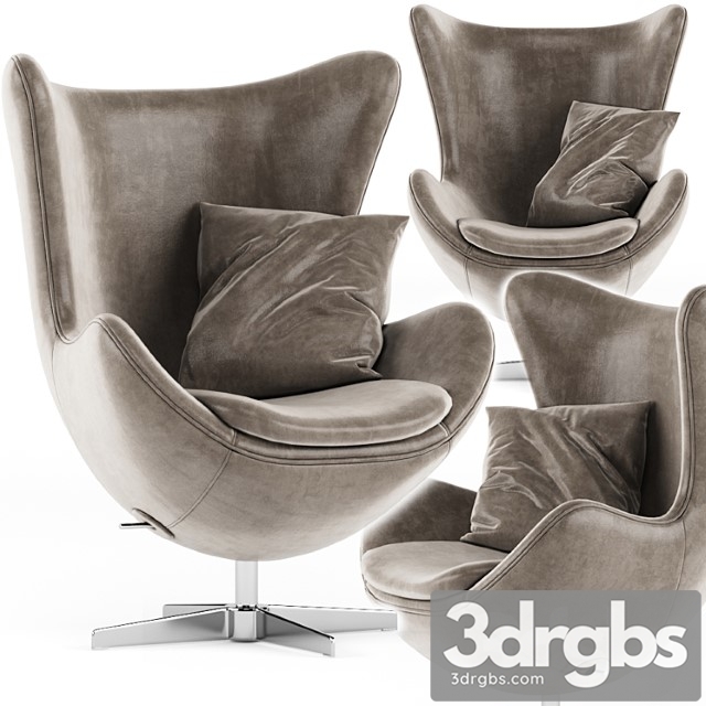 Egg armchair 3dsmax Download - thumbnail 1