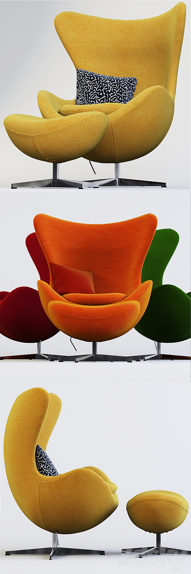 Egg chair 3DSMax File - thumbnail 2