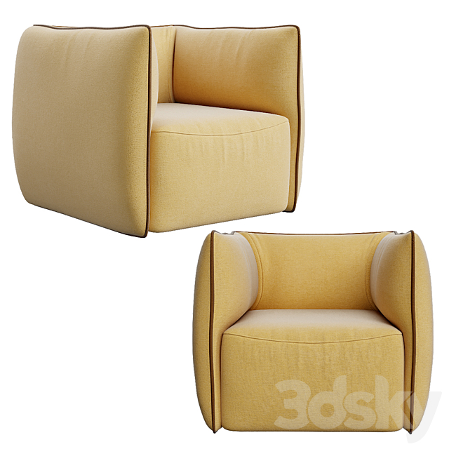 Egoitaliano_LUDO_Armchair 3ds Max - thumbnail 1