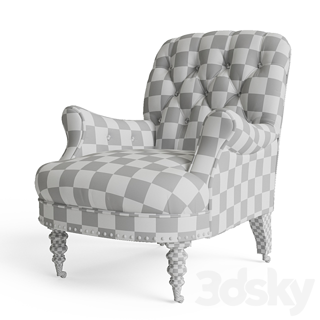 eichholtz 106874U Chair Barrington 3DS Max Model - thumbnail 2