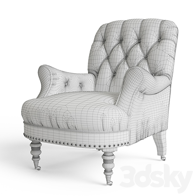 eichholtz 106874U Chair Barrington 3DS Max Model - thumbnail 3