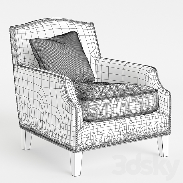 EICHHOLTZ 111736 Chair Merlin 3DS Max Model - thumbnail 3