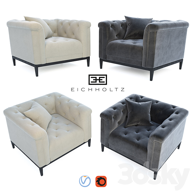 Eichholtz _ Cesare chair 3DSMax File - thumbnail 1