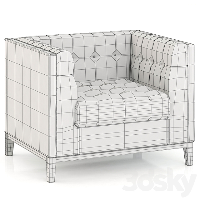 Eichholtz Aldgate Chair 3DS Max Model - thumbnail 3