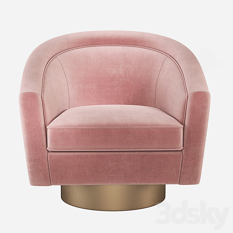 Eichholtz Catene Swivel Barrel Chair 3DS Max - thumbnail 2