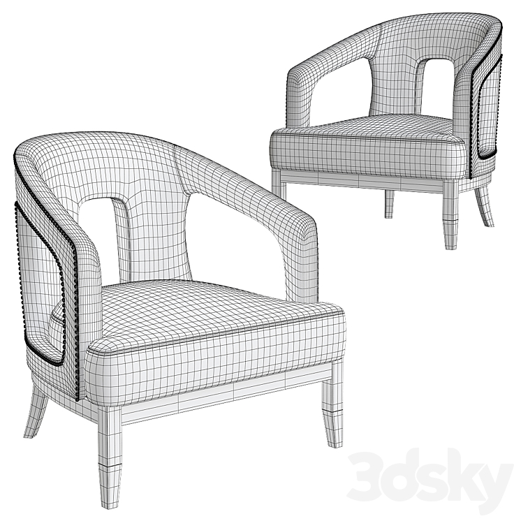 Eichholtz – CHAIR ADAM 3DS Max - thumbnail 2