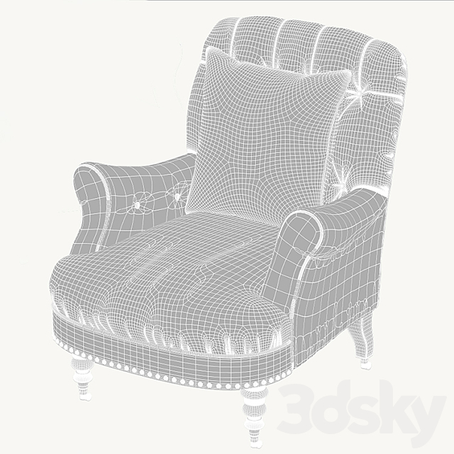 Eichholtz Chair Barrington 3ds Max - thumbnail 3