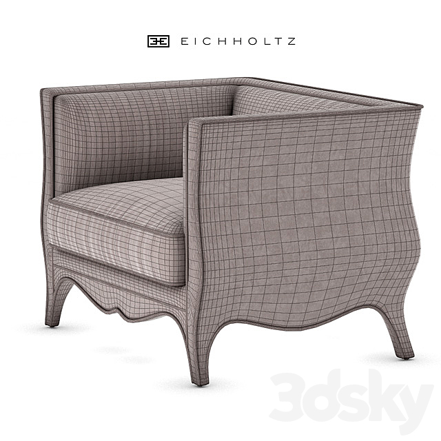 Eichholtz Chair Bouton 3ds Max - thumbnail 3