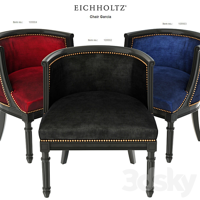 EICHHOLTZ Chair Garcia 109903 3DS Max Model - thumbnail 3