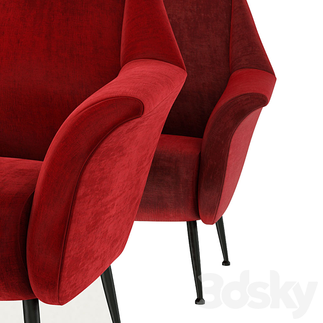 EICHHOLTZ Chair Trezzo 109578 3DSMax File - thumbnail 3