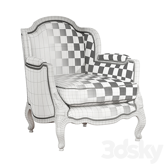 Eichholtz hillary chair 3ds Max - thumbnail 3