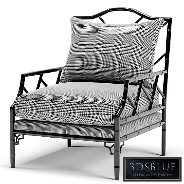 Eichholtz Morgan Dixon Black and white chair 3DS Max - thumbnail 3