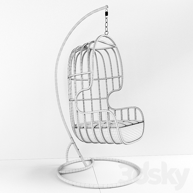 Eichholtz Swing Chair La Jolla 3DS Max Model - thumbnail 2