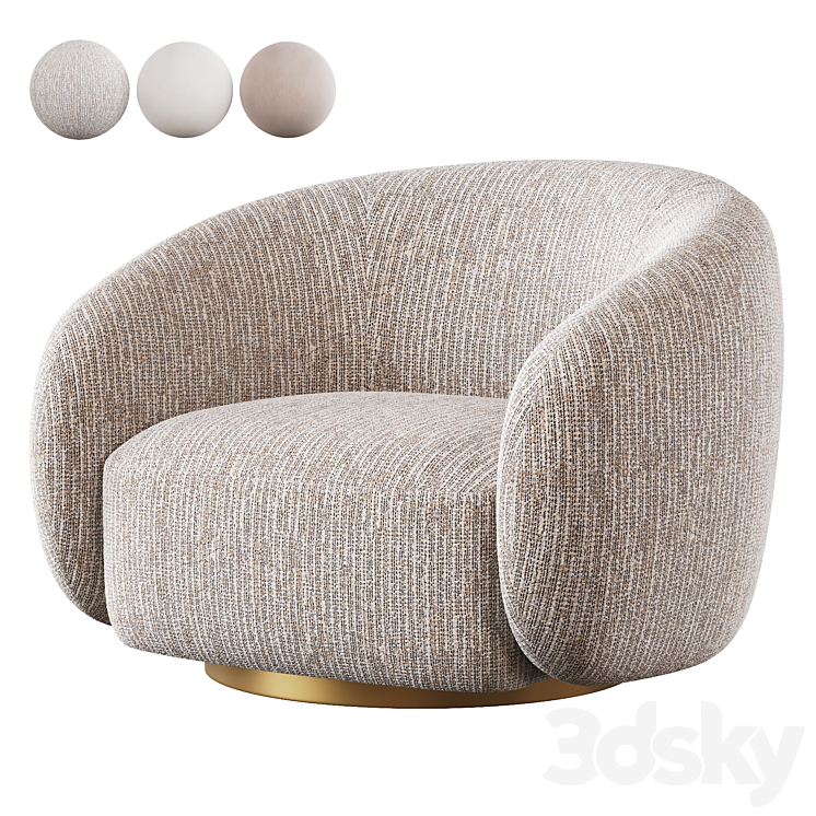 Eichholtz | Swivel Chair Brice 3DS Max - thumbnail 1