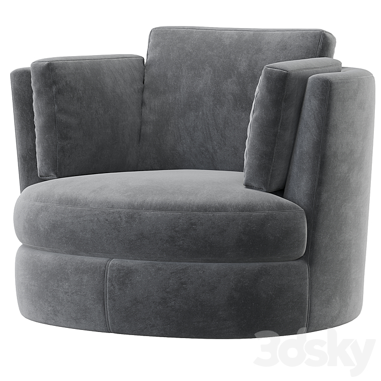 Eichholtz  Swivel Chair Clarissa 3DS Max - thumbnail 1