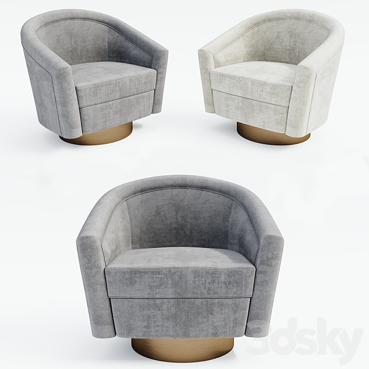 Eichholtz_Swivel Chair Catene 3DS Max - thumbnail 1