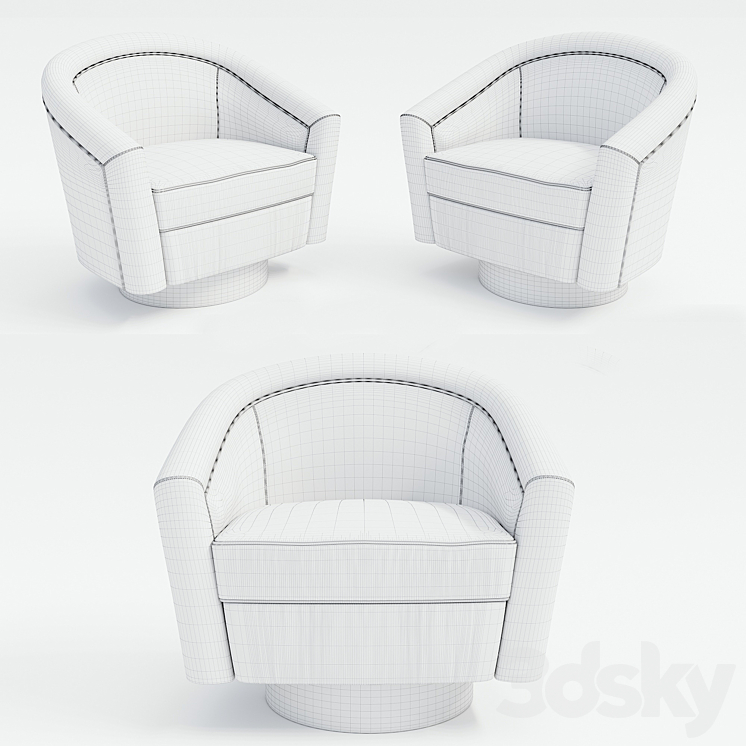 Eichholtz_Swivel Chair Catene 3DS Max - thumbnail 2