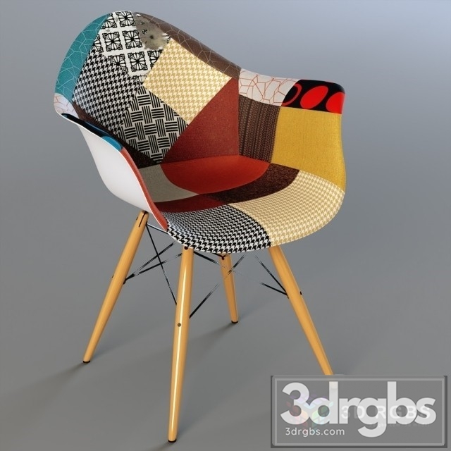 Eiffel Patchwork Armchair 3dsmax Download - thumbnail 1