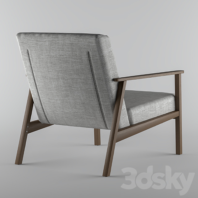 ekenaeset-armchair-isunda-gray 3DS Max Model - thumbnail 2