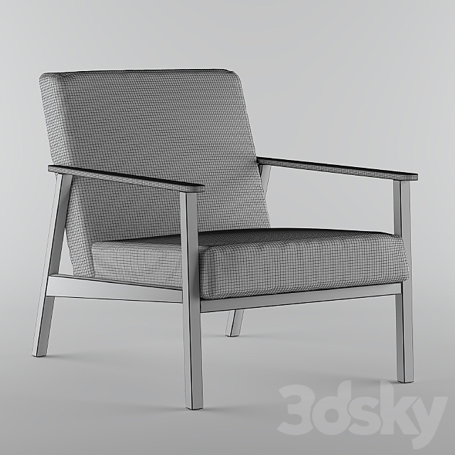 ekenaeset-armchair-isunda-gray 3DS Max Model - thumbnail 3