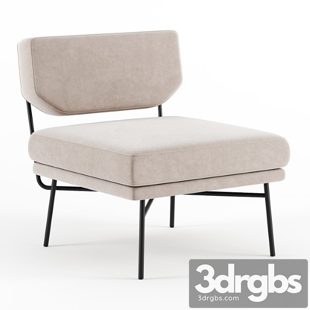 Elettra Lounge Chair By Arflex 3dsmax Download - thumbnail 1