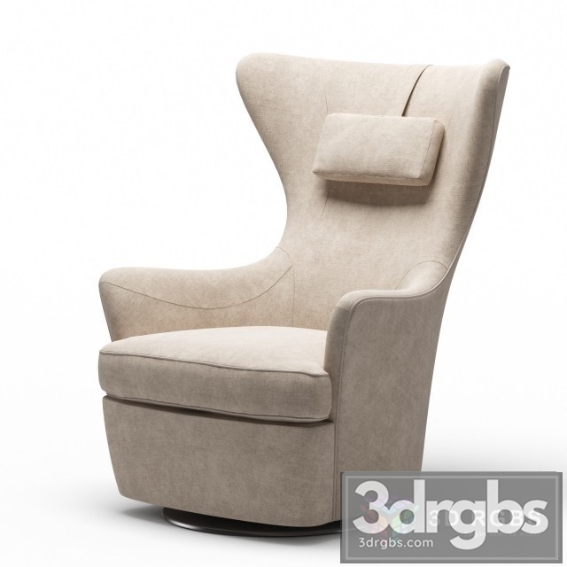 Elisabeth Flexform Armchair 3dsmax Download - thumbnail 1