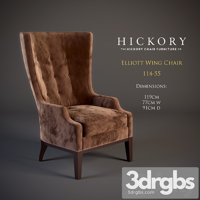 elliott wing chair 3dsmax Download - thumbnail 1