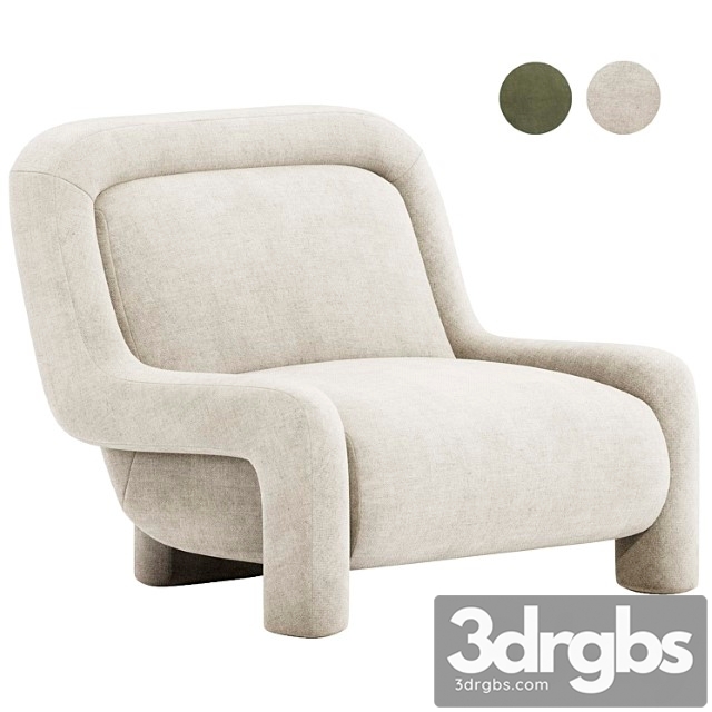 Ellis Chair Mohair Pewter 3dsmax Download - thumbnail 1