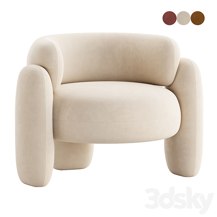 EMBRACE armchair 3DS Max - thumbnail 1