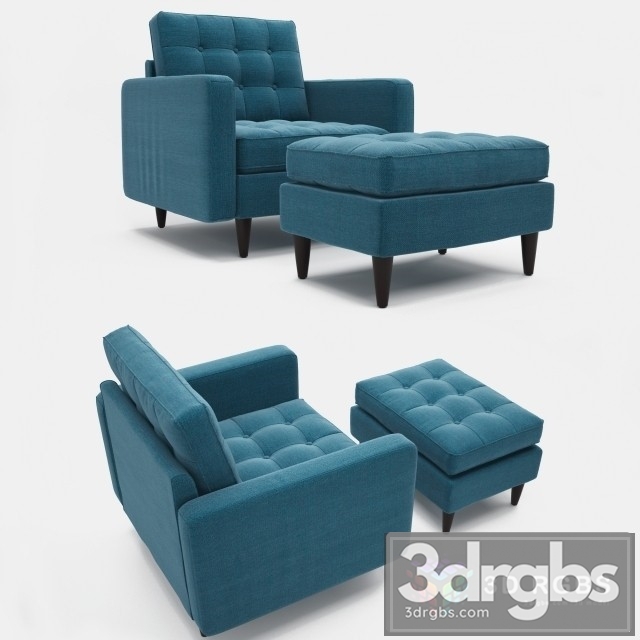 Empress Upholstered Armchair Attoma Azure 3dsmax Download - thumbnail 1