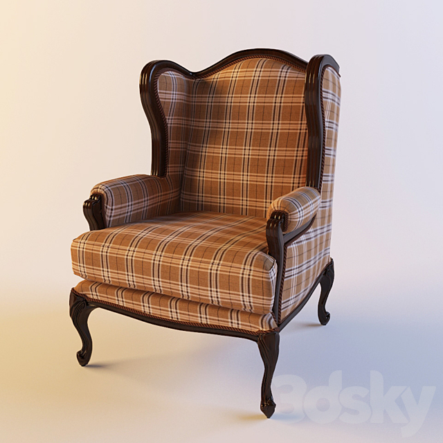 English Armchair 3DSMax File - thumbnail 1