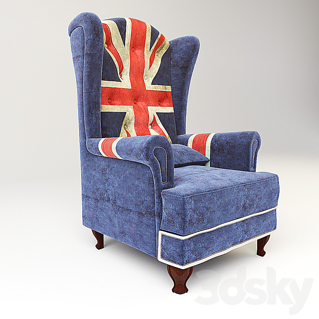 English chair 3DSMax File - thumbnail 1