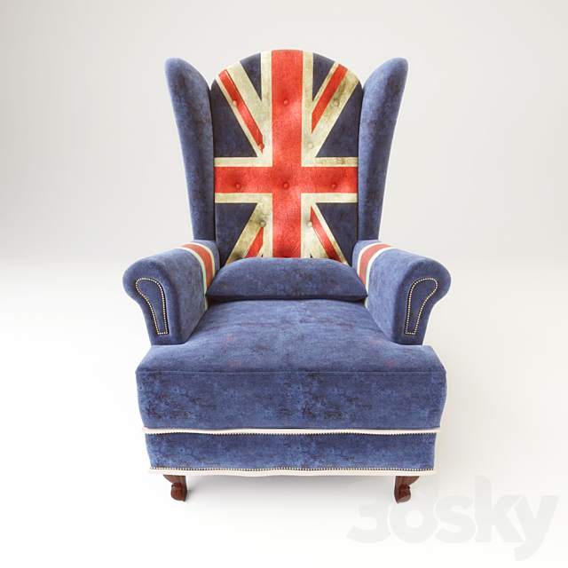 English chair 3DSMax File - thumbnail 2