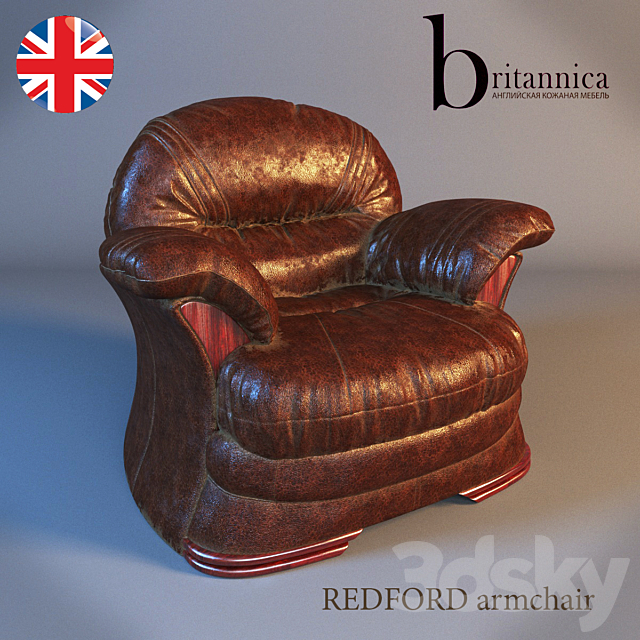 English chair Redford Britanica 3DS Max Model - thumbnail 2