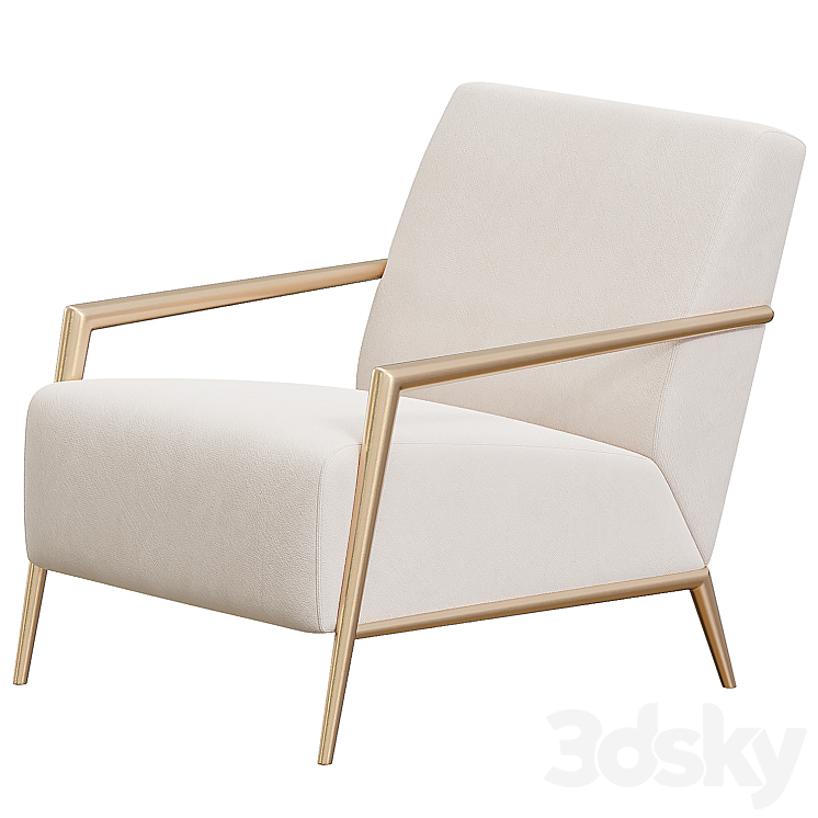 Enzo Lounge Chair 3DS Max Model - thumbnail 2