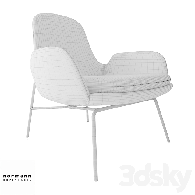 Era Lounge Chair Low 3ds Max - thumbnail 3