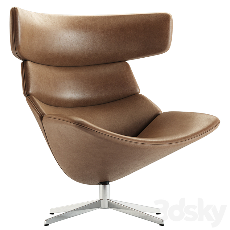 Erik Jorgensen \/ Asko High Easy Chair 3DS Max - thumbnail 2