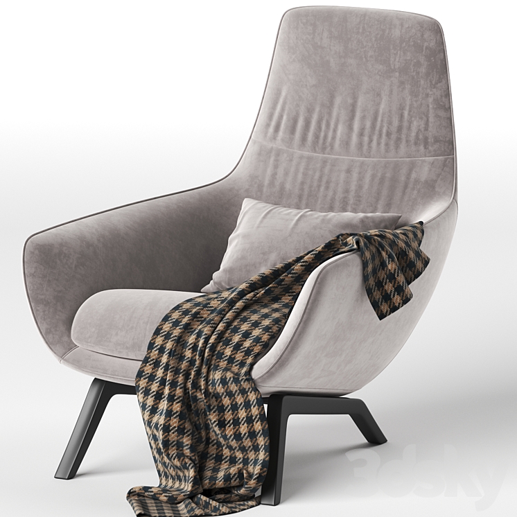 Ermes armchair 3DS Max Model - thumbnail 2