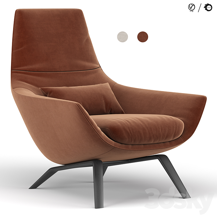 Ermes armchair 3DS Max - thumbnail 1